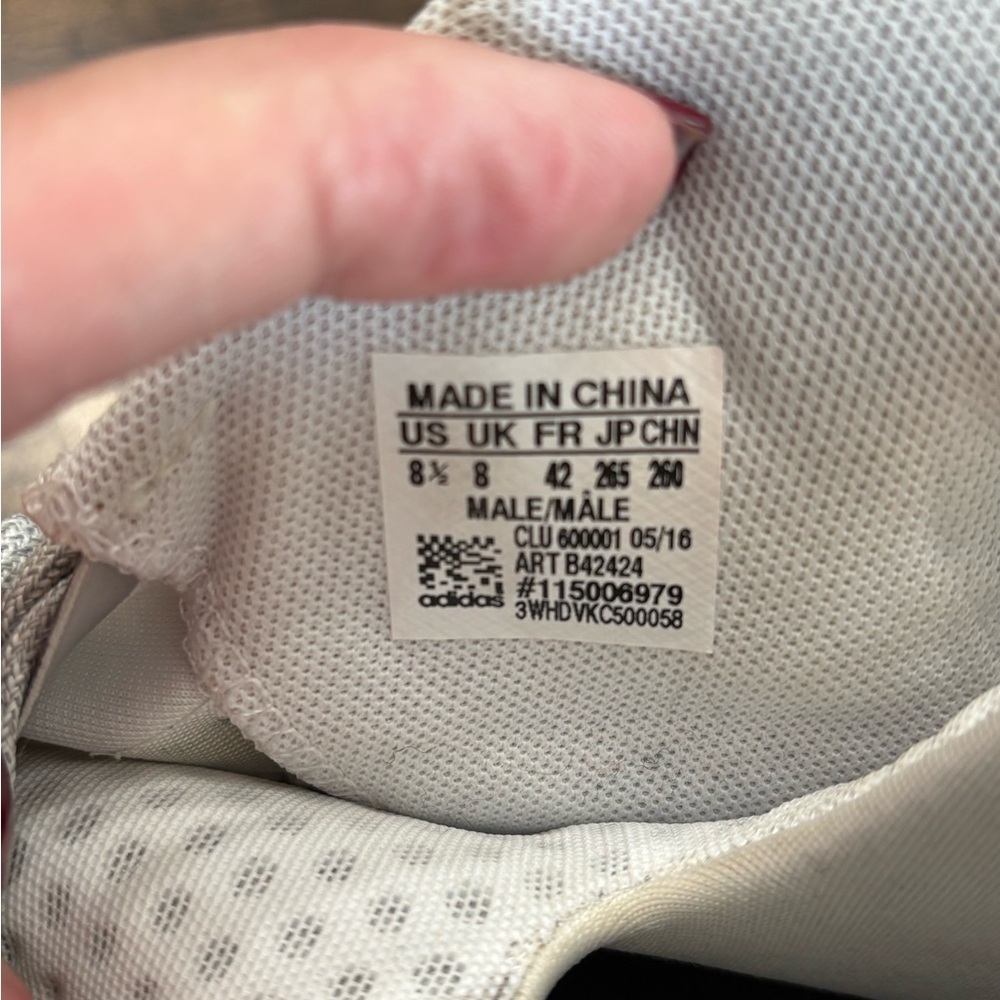 Adidas Men's Gray and White Athletic Shoes - Picture 3 of 5